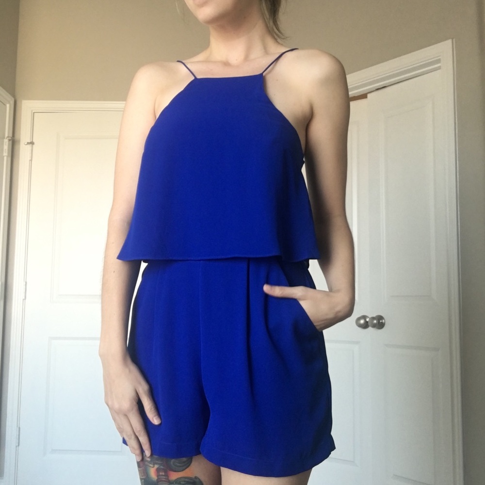 Express Cobalt Blue Romper (with pockets!)